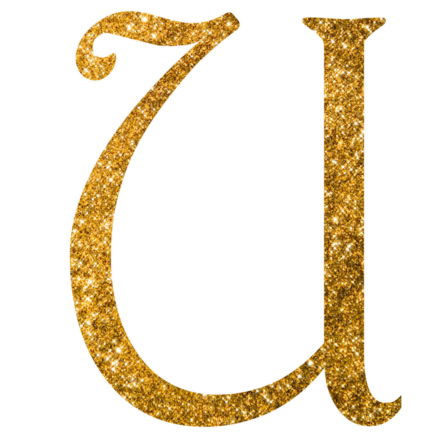 DTF Transfer - Gold Glitter Alphabet for Christmas Sacks Bespoke for you to add a Name