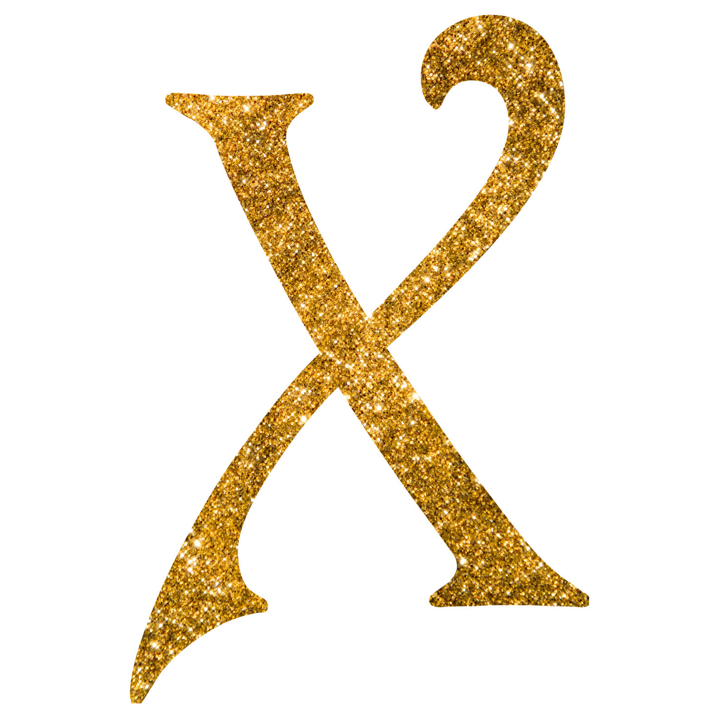 DTF Transfer - Gold Glitter Alphabet for Christmas Sacks Bespoke for you to add a Name