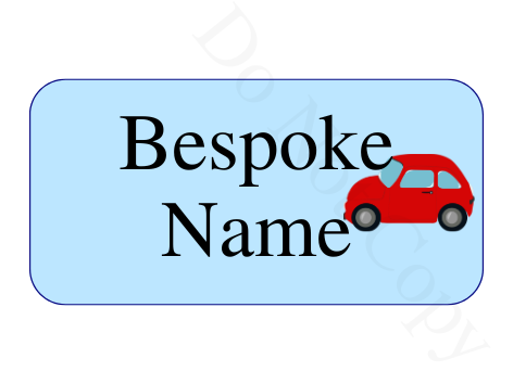 Name Personalised Iron on Name labels for clothing etc. Sheet of 30 (3cmx1.5cm)
