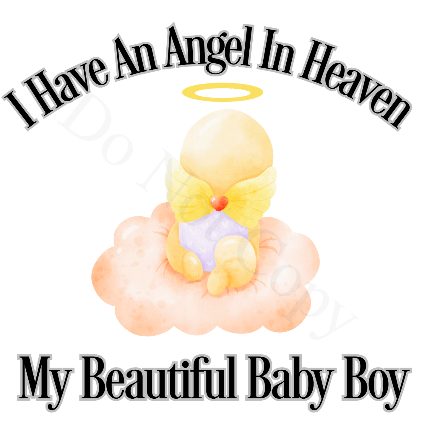UV-DTF Transfer for Solar Garden Light - Beautiful baby with wings with colour options.