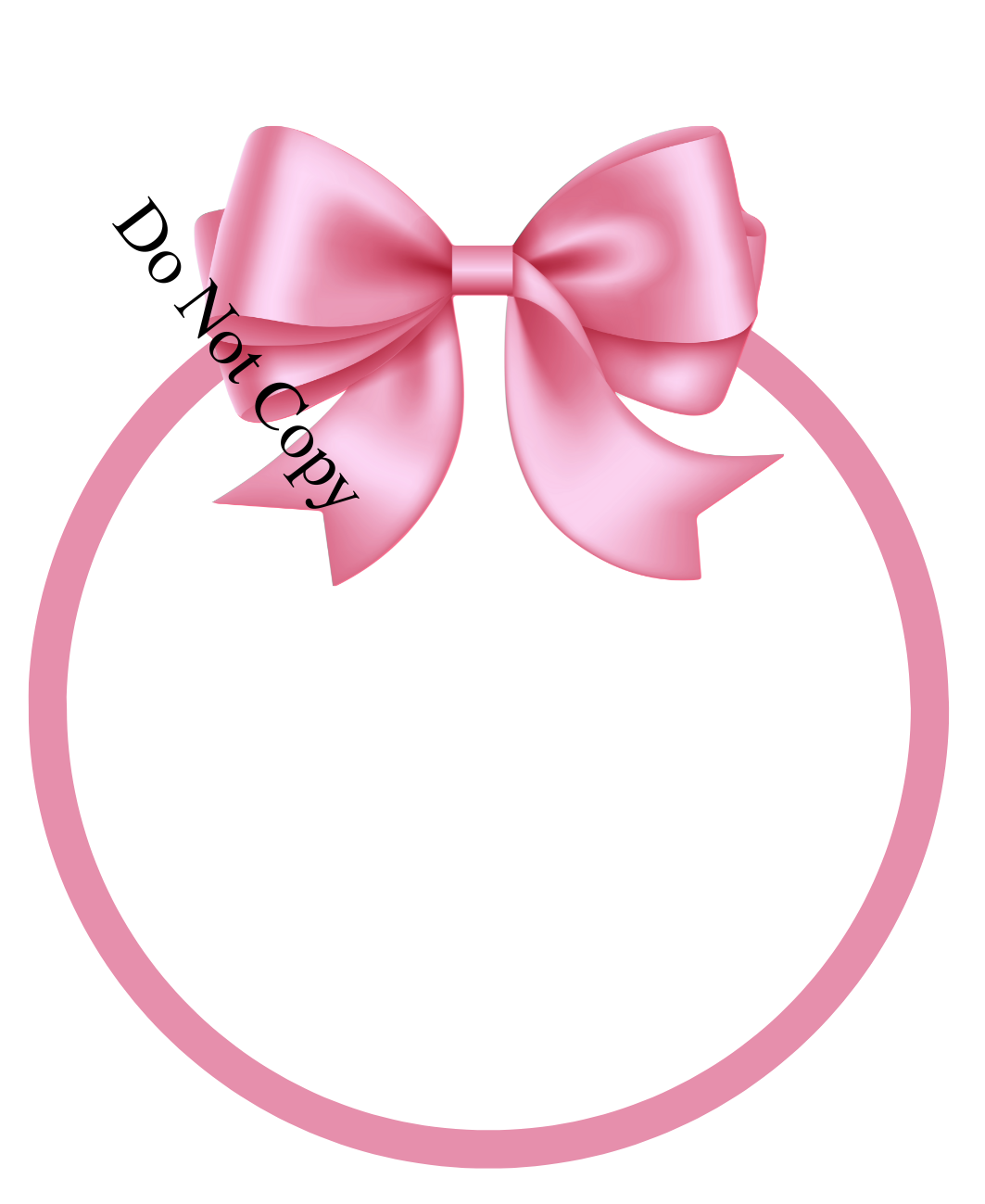 UV-DTF Transfer - Coloured bow bauble outlines - For woodform bespoke Smart Crafts ribbon bauble