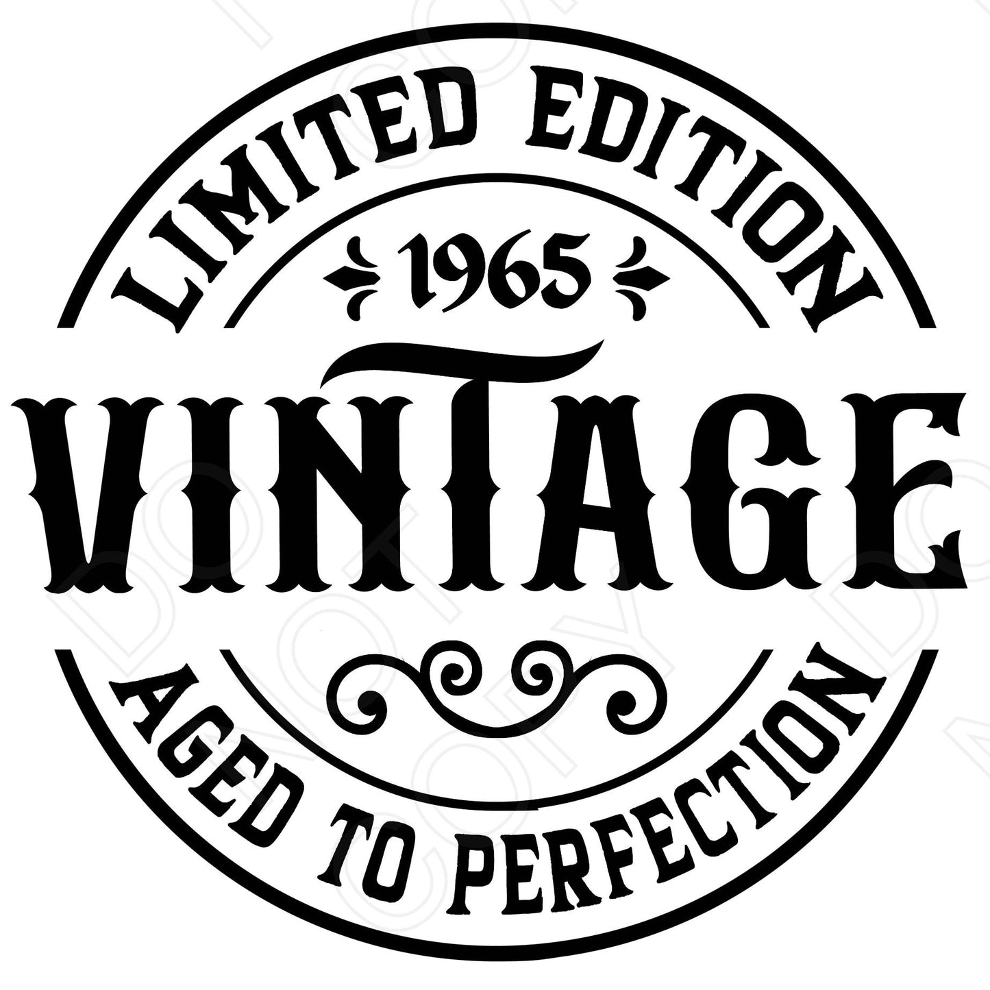 UVDTF Transfer - Birth Year Sign - Vintage (Bespoke)