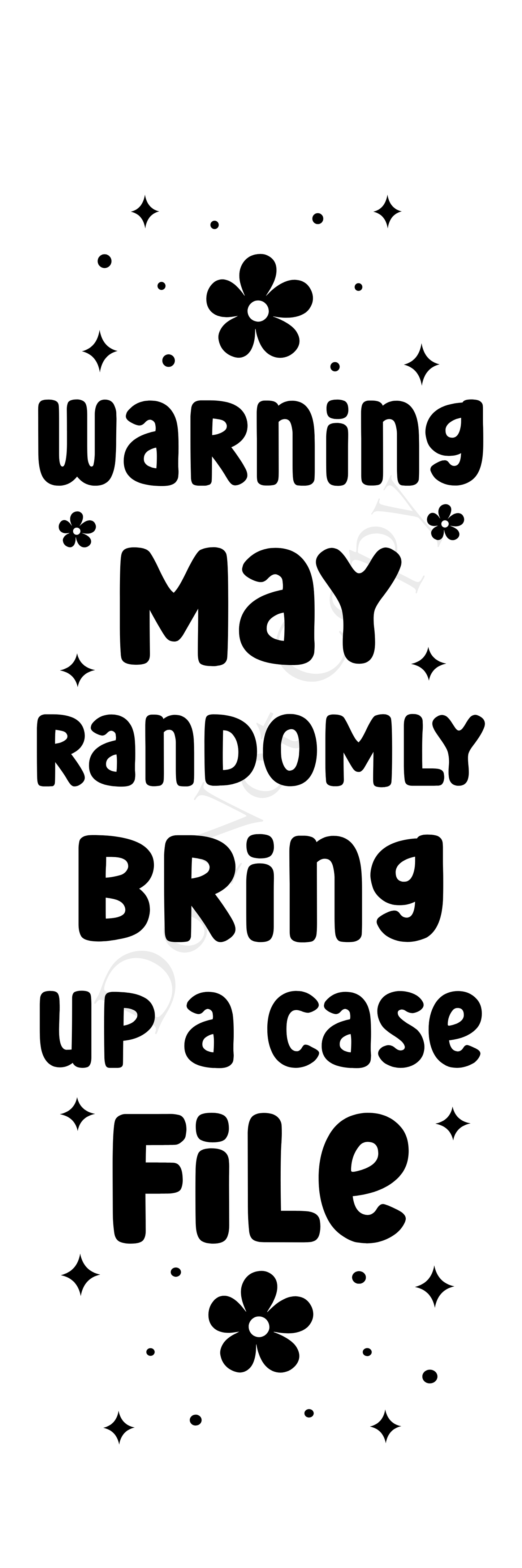 UVDTF Transfer for Bookmark - May Bring Up a Case File