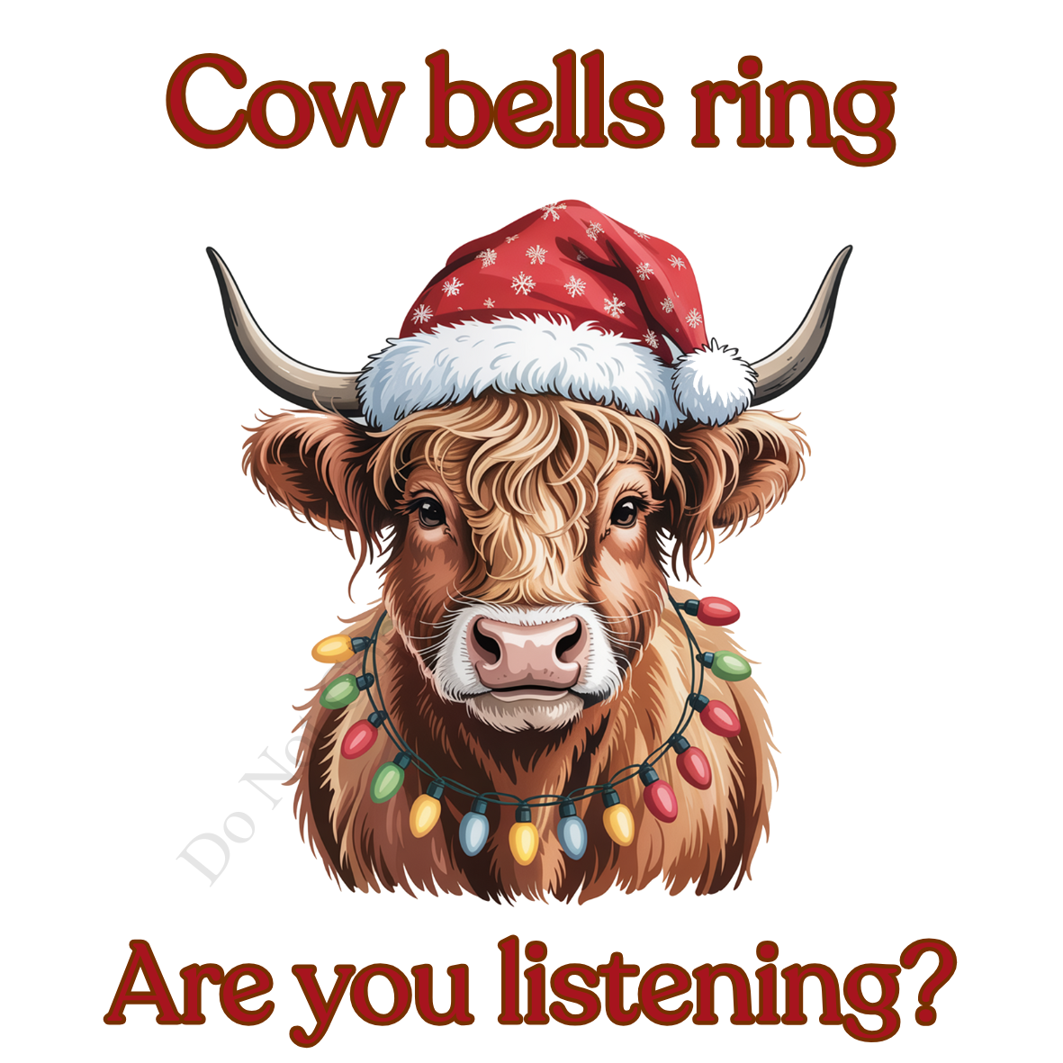 UV-DTF Transfer - Cow Bells Ring design for mugs/cups etc.