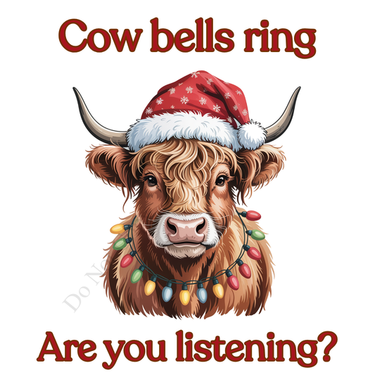 UV-DTF Transfer - Cow Bells Ring design for mugs/cups etc.