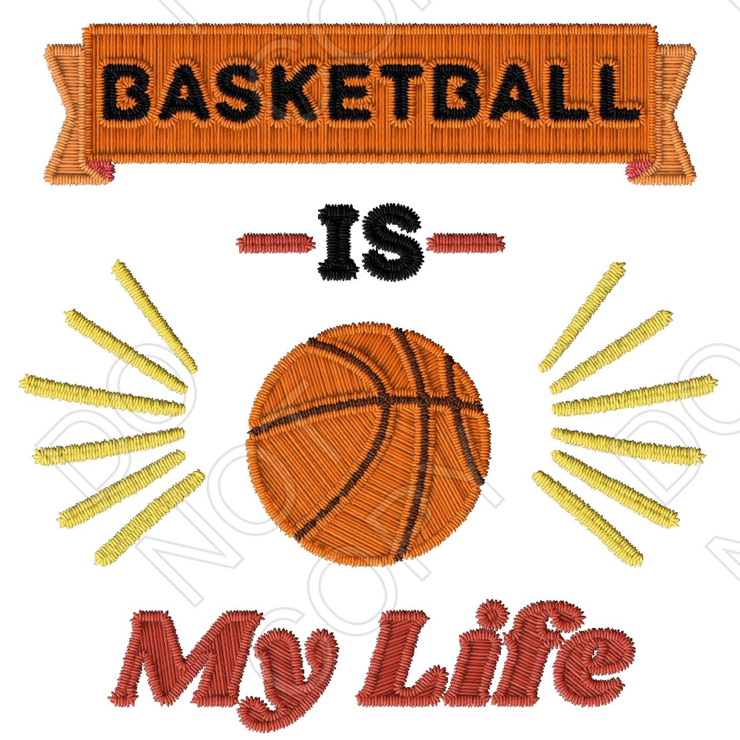 DTF Transfer - Sports Are My Life (Embroidery Style)