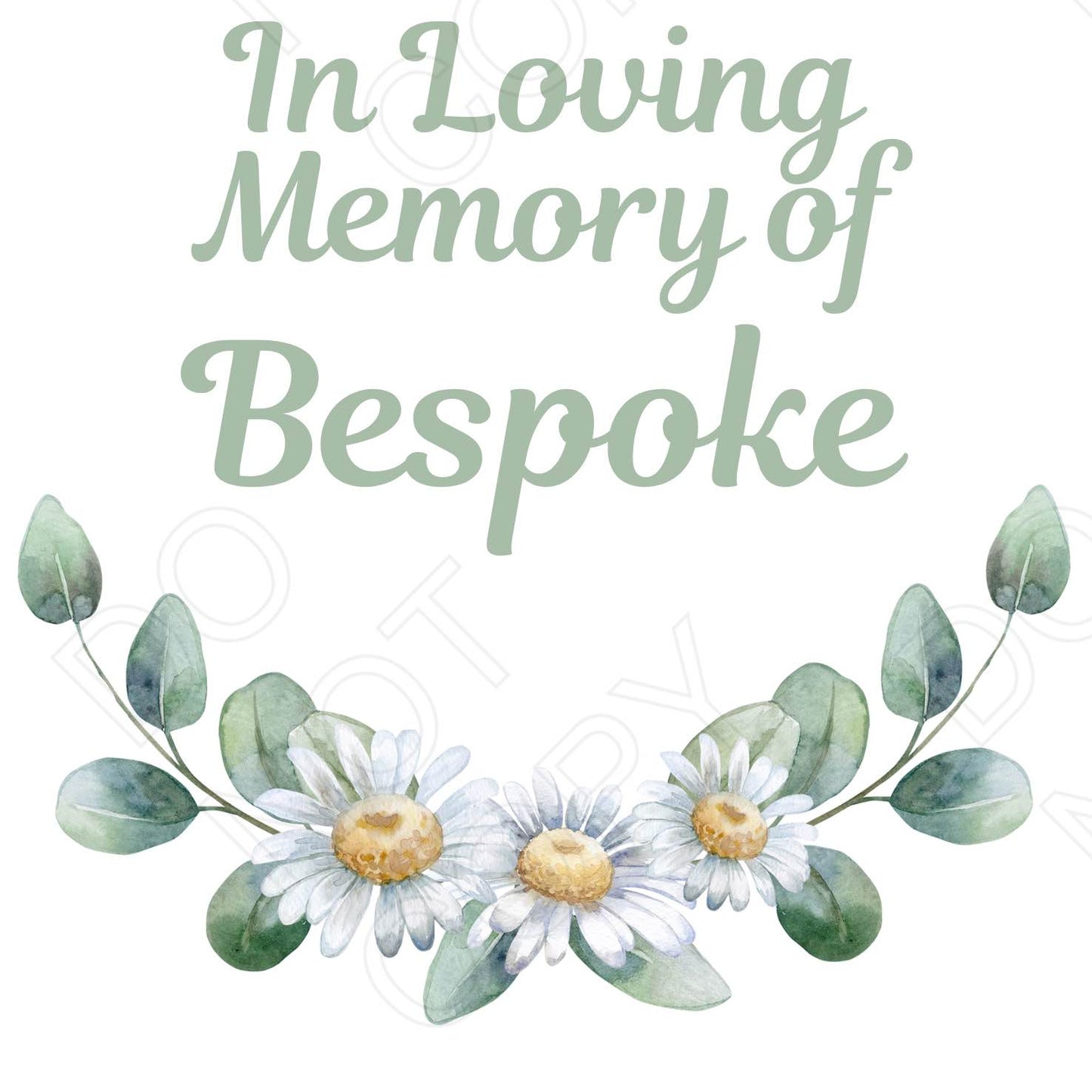 UV-DTF Transfer for Solar Garden Light - In Loving Memory (Daisies) (Bespoke Option)