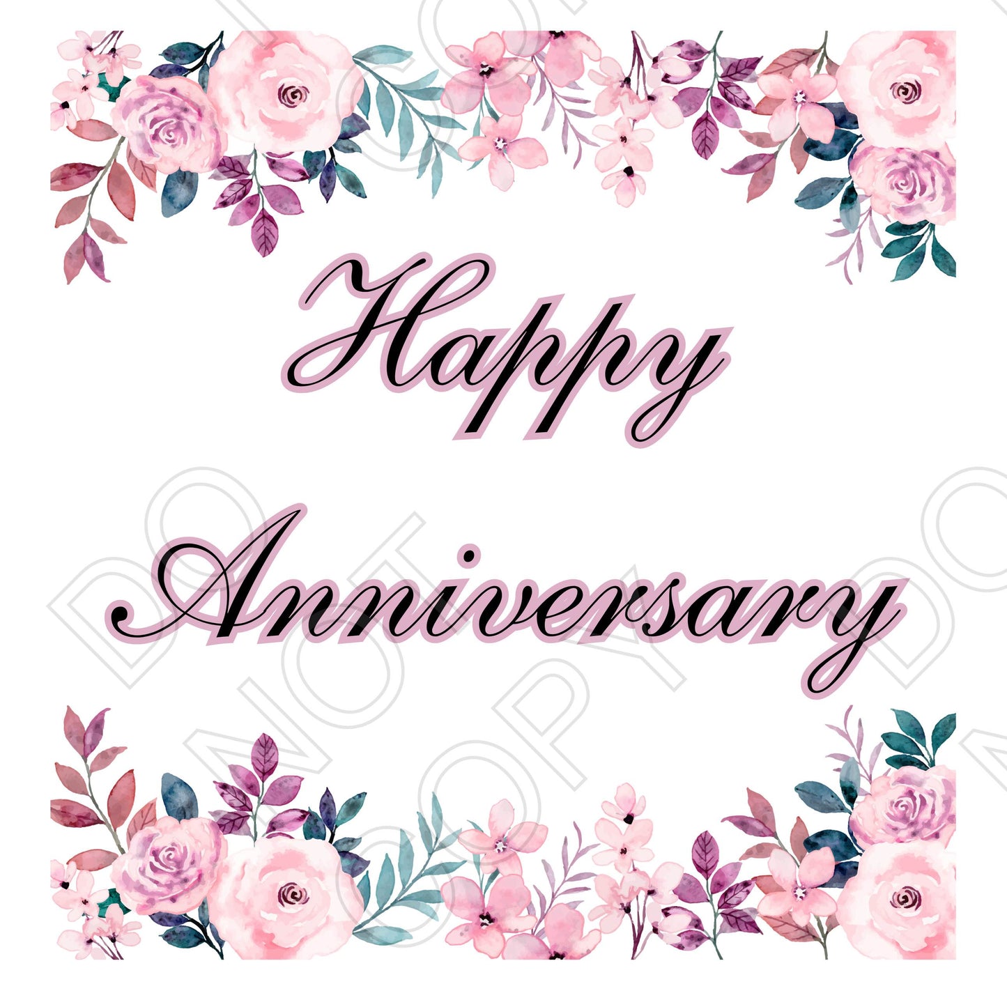 UV-DTF Transfer for Candle - Happy Anniversary