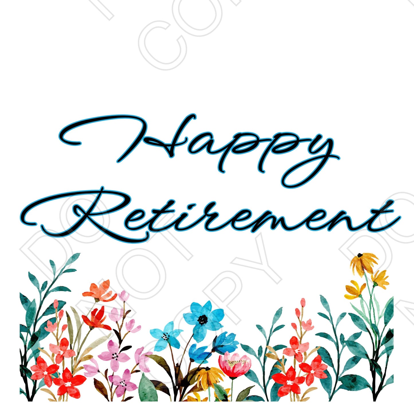 UV-DTF Transfer for Candle - Happy Retirement