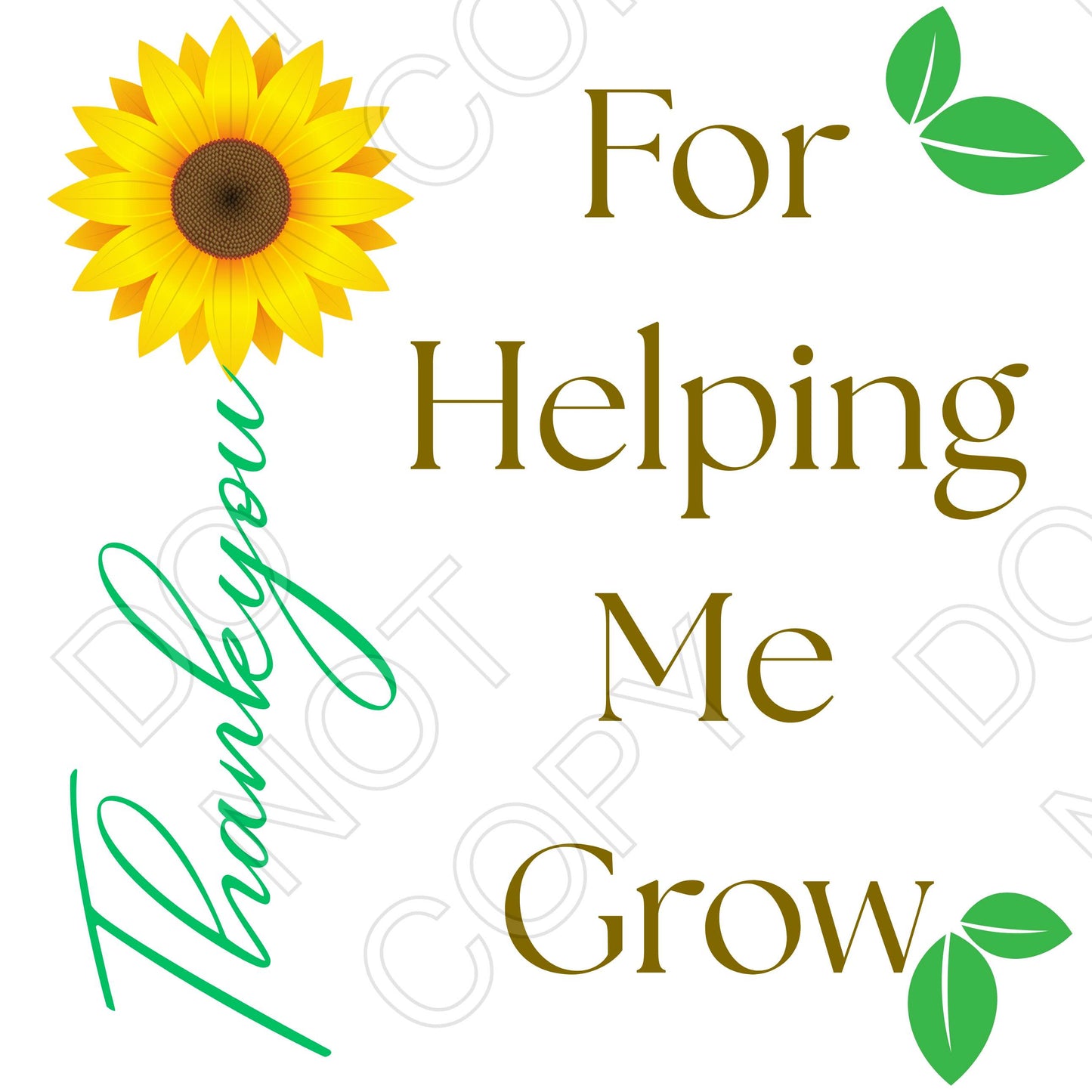 UV-DTF Transfer for Candle - Teachers (Thank You for Helping Me Grow)