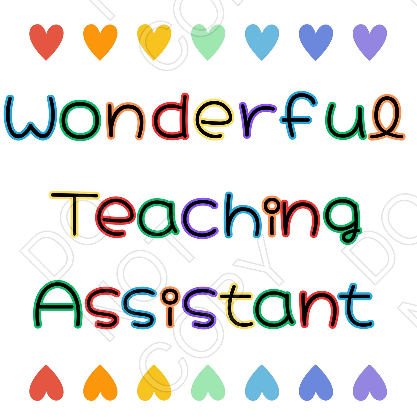 UV-DTF Transfer for Candle - Teachers (Wonderful Teaching Assistant)