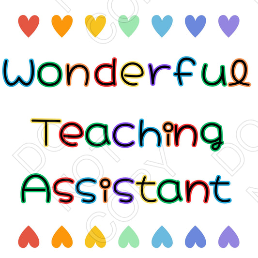 Digital Download - Wonderful Teacher & TA - Set of 2