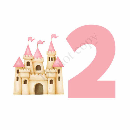 UV-DTF Transfer for Cake Topper - Birthday Number Castle