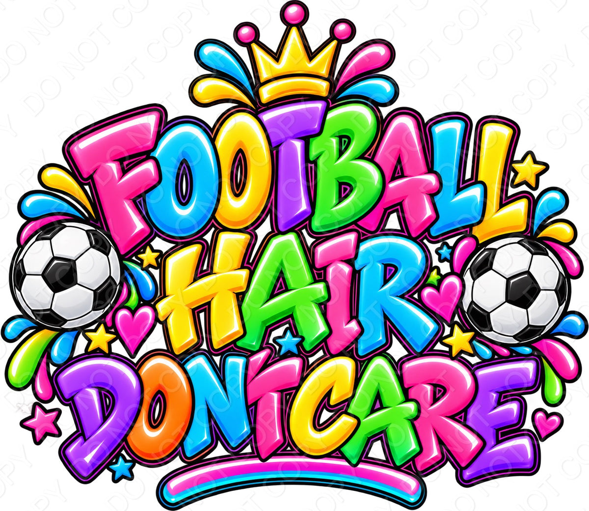 UV-DTF Transfer - Colourful Design for Woodform Bobble Holders (Football)