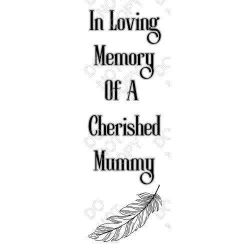 UV-DTF Transfer - In Loving Memory (Feather)