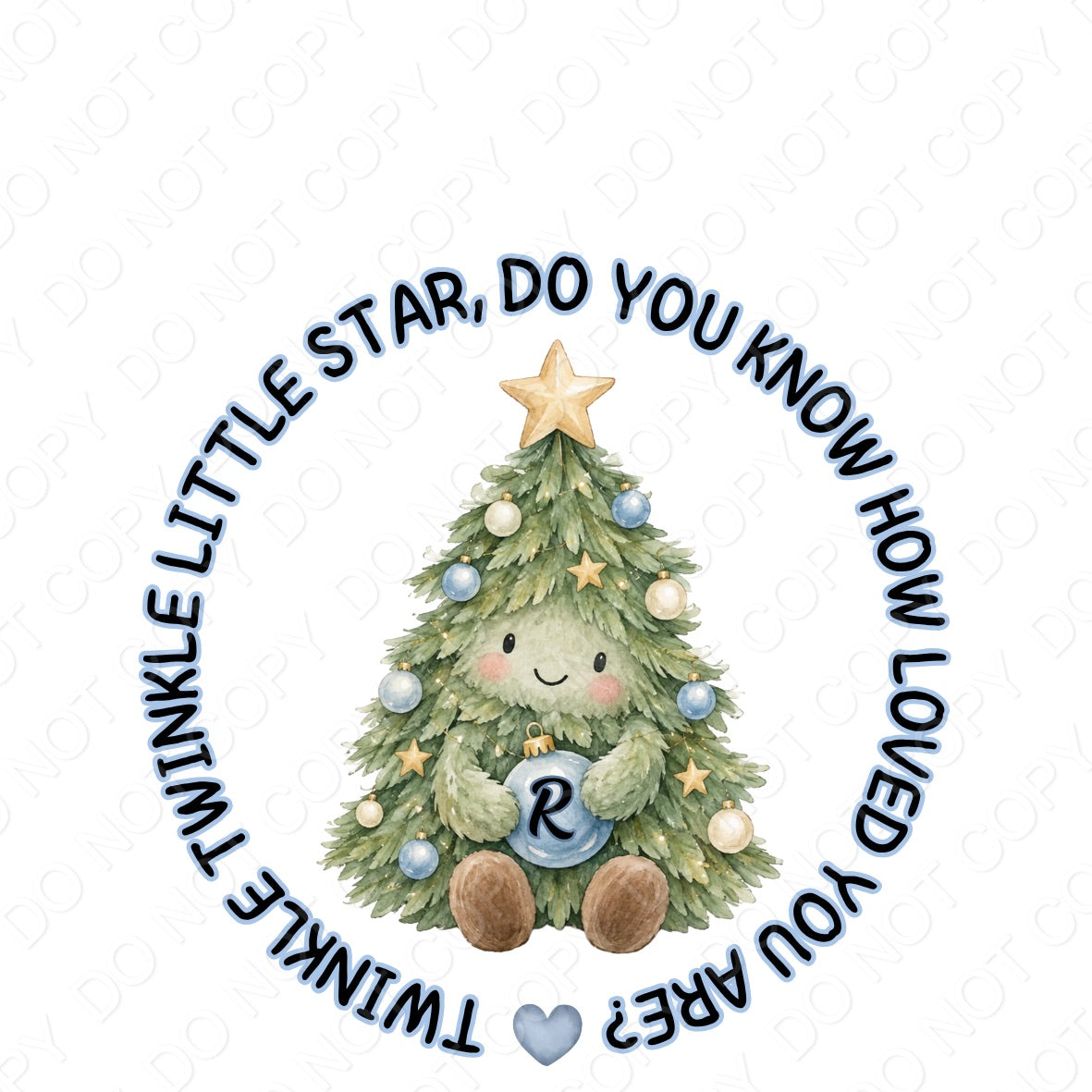 UV-DTF Transfer - Christmas Tree for Woodform Bauble (Bespoke)