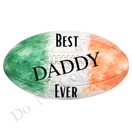 UVDTF Transfer - Irish colours rugby ball suitable for keyrings (Choice of Names)