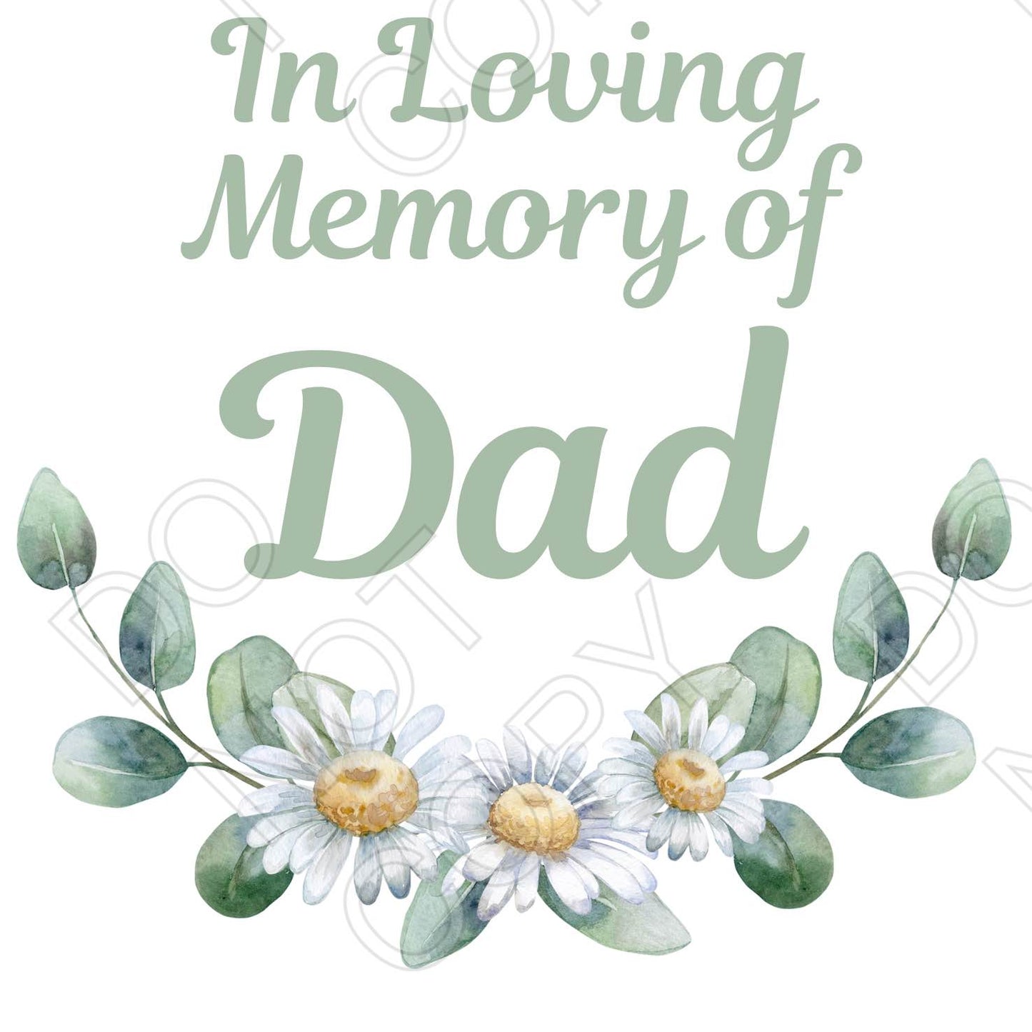 UV-DTF Transfer for Solar Garden Light - In Loving Memory (Daisies)