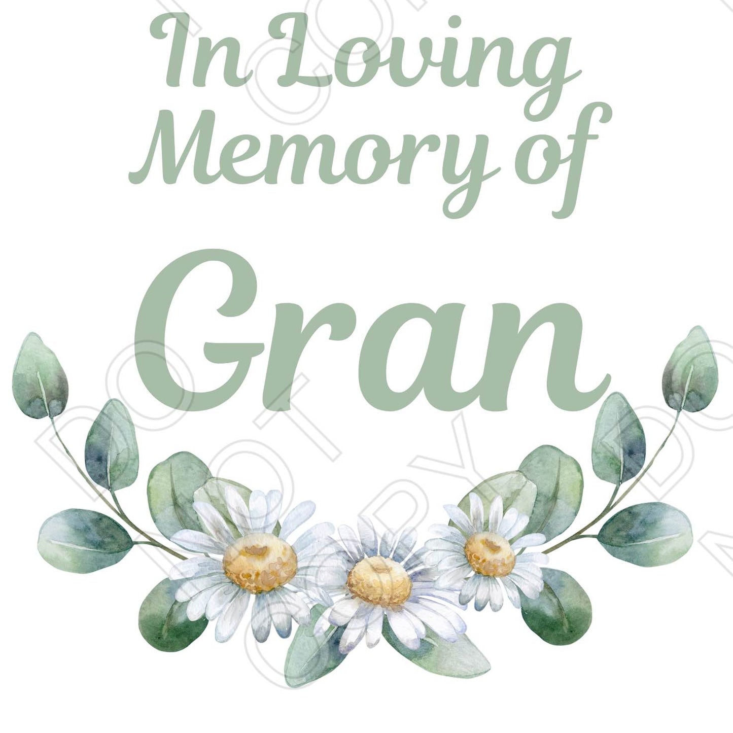 UV-DTF Transfer for Solar Garden Light - In Loving Memory (Daisies)