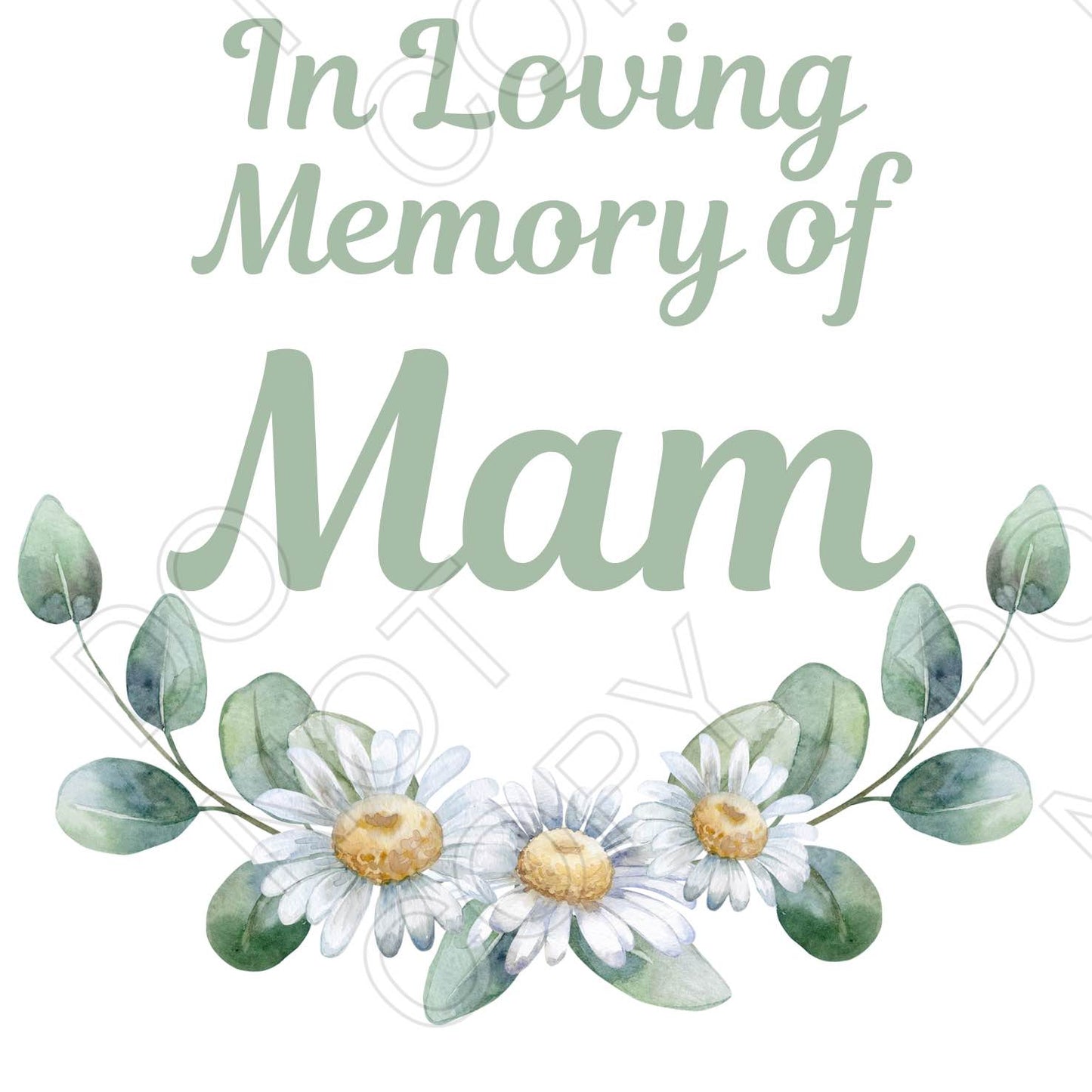 UV-DTF Transfer for Solar Garden Light - In Loving Memory (Daisies)