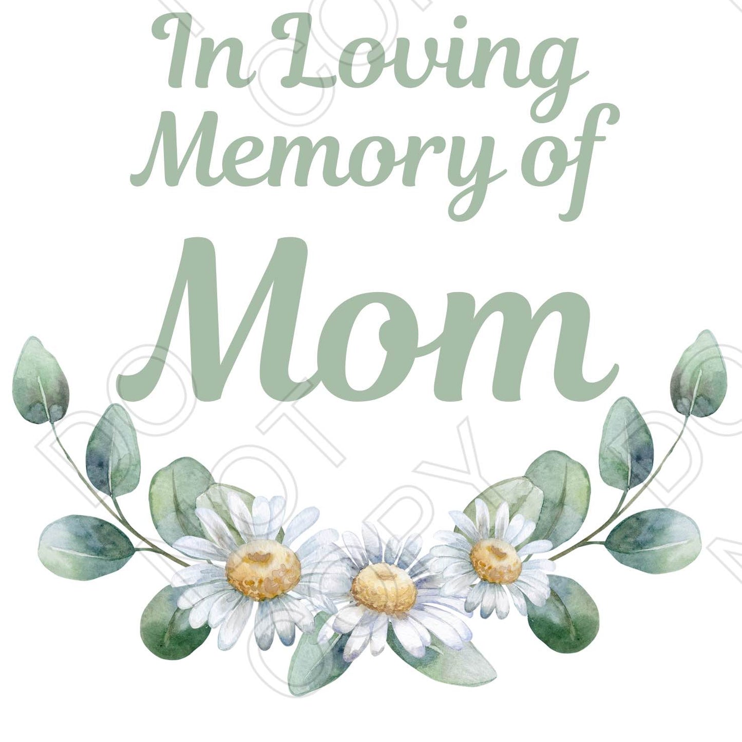 UV-DTF Transfer for Solar Garden Light - In Loving Memory (Daisies)
