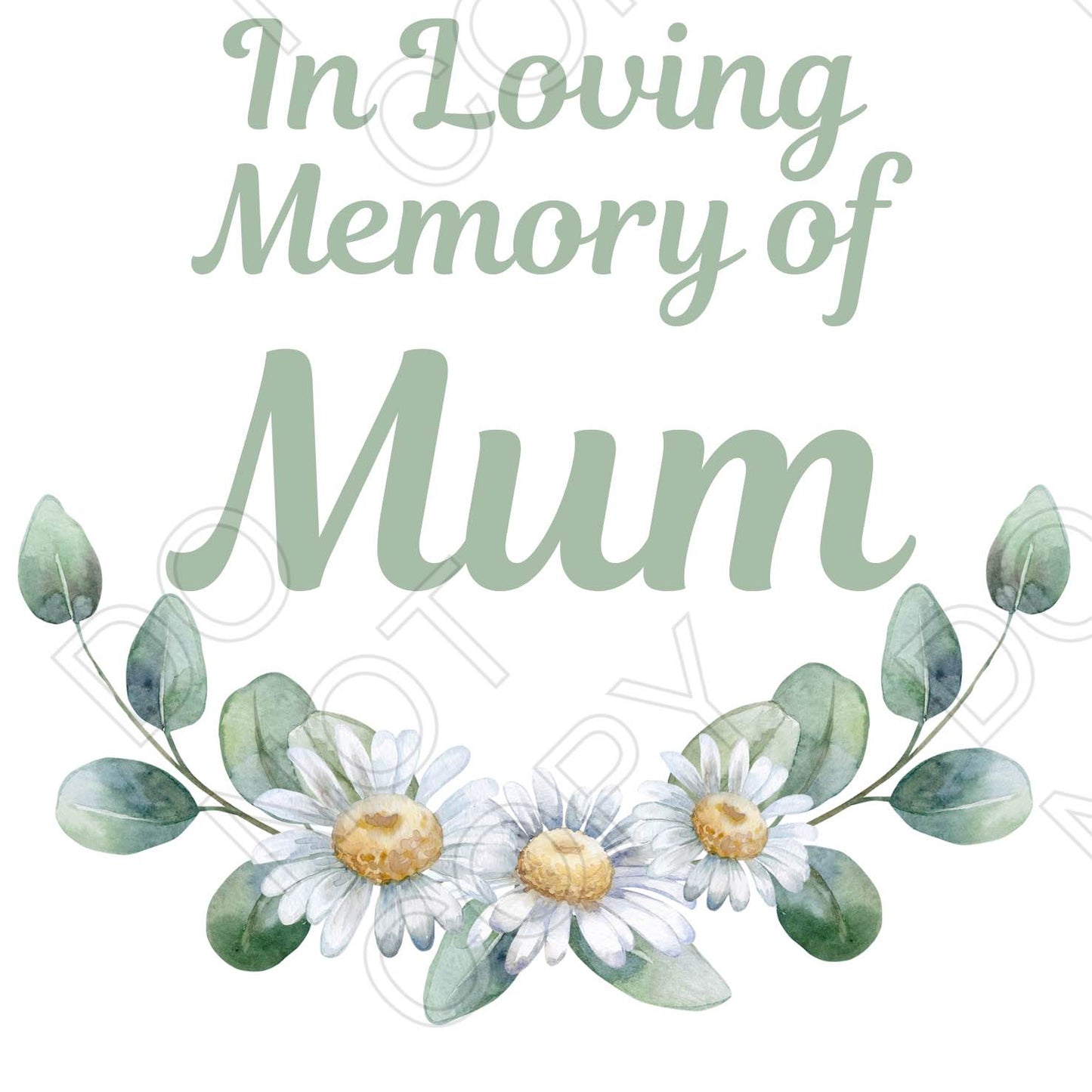 UV-DTF Transfer for Solar Garden Light - In Loving Memory (Daisies)
