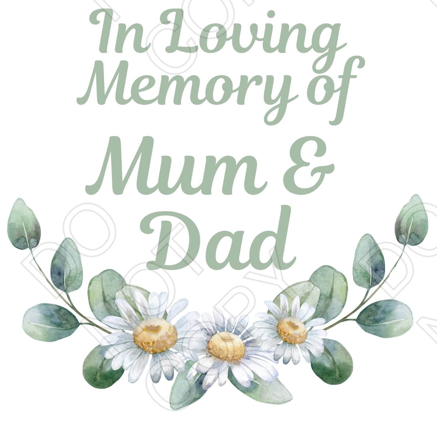 UV-DTF Transfer for Solar Garden Light - In Loving Memory (Daisies)