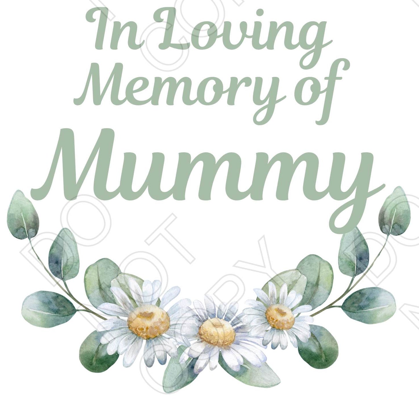 UV-DTF Transfer for Solar Garden Light - In Loving Memory (Daisies)