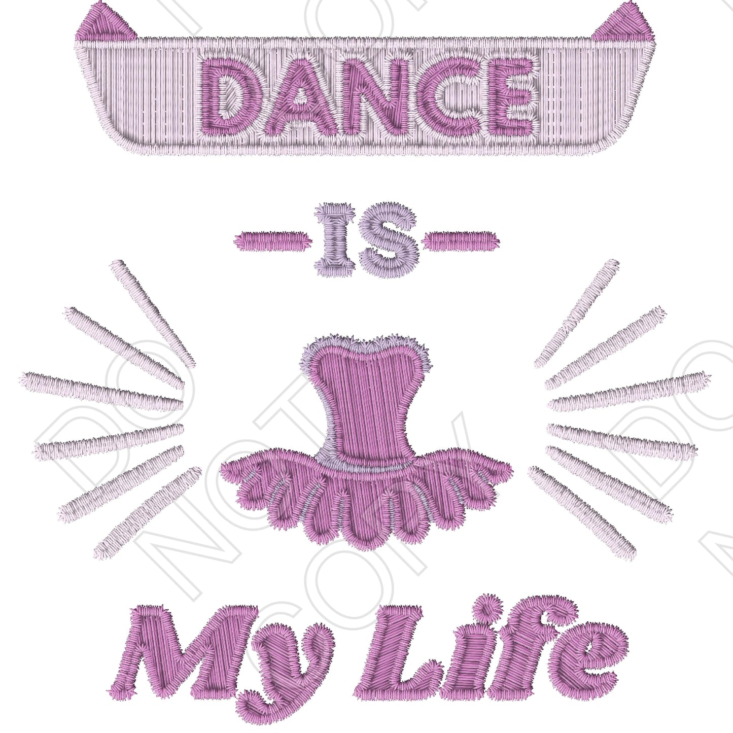 DTF Transfer - Sports Are My Life (Embroidery Style)