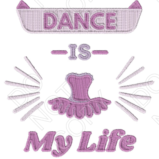 DTF Transfer - Sports Are My Life (Embroidery Style)