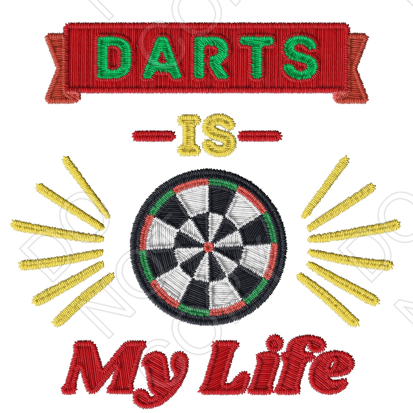 DTF Transfer - Sports Are My Life (Embroidery Style)