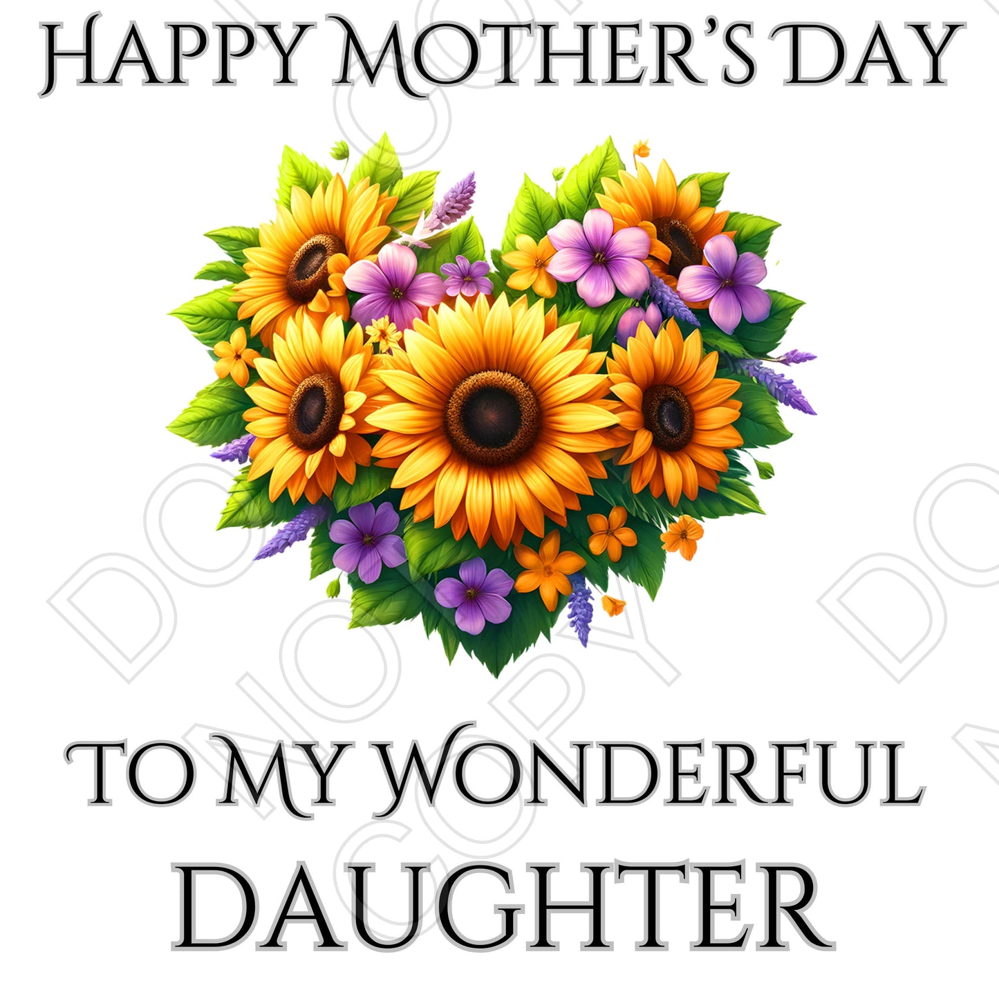 UV-DTF Transfer - Happy Mothers Day Sunflowers