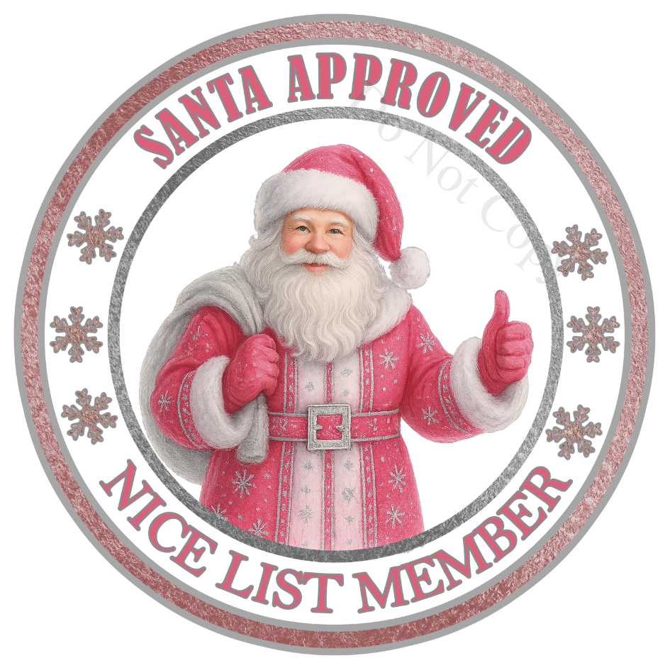 UV-DTF Transfer - Santa medal designs.