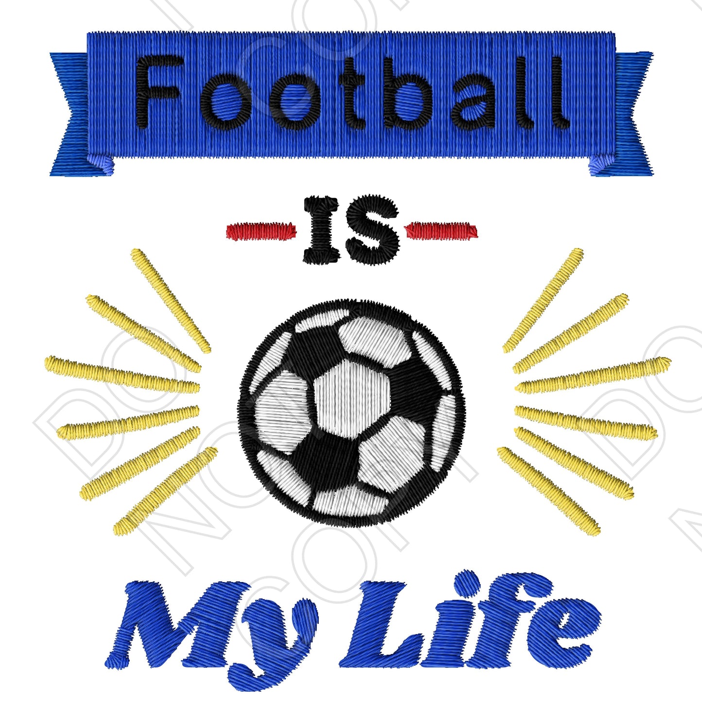 DTF Transfer - Sports Are My Life (Embroidery Style)