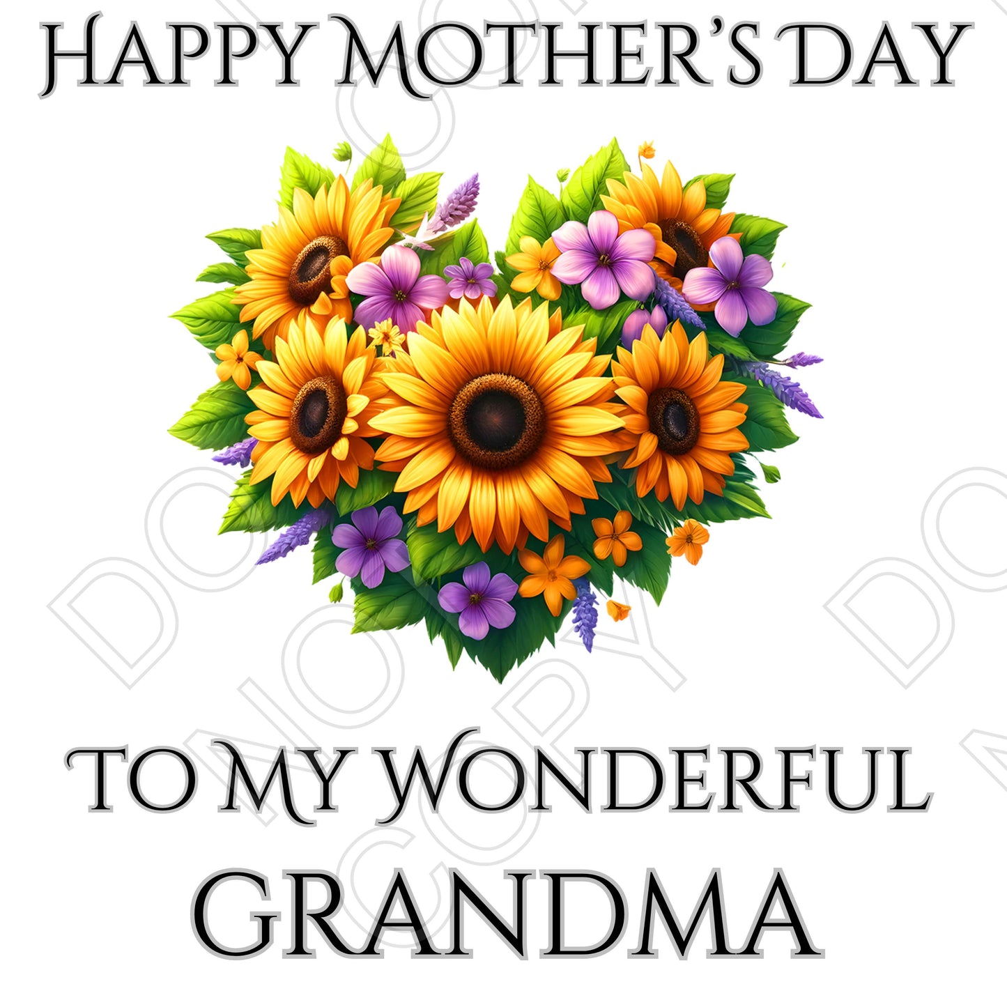 UV-DTF Transfer - Happy Mothers Day Sunflowers