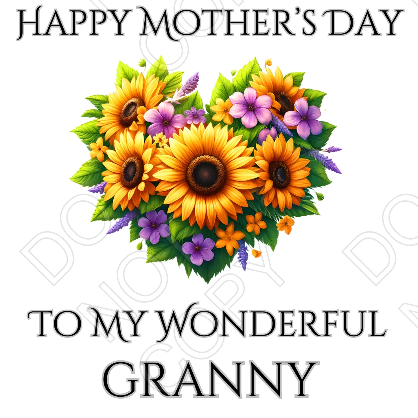 UV-DTF Transfer - Happy Mothers Day Sunflowers