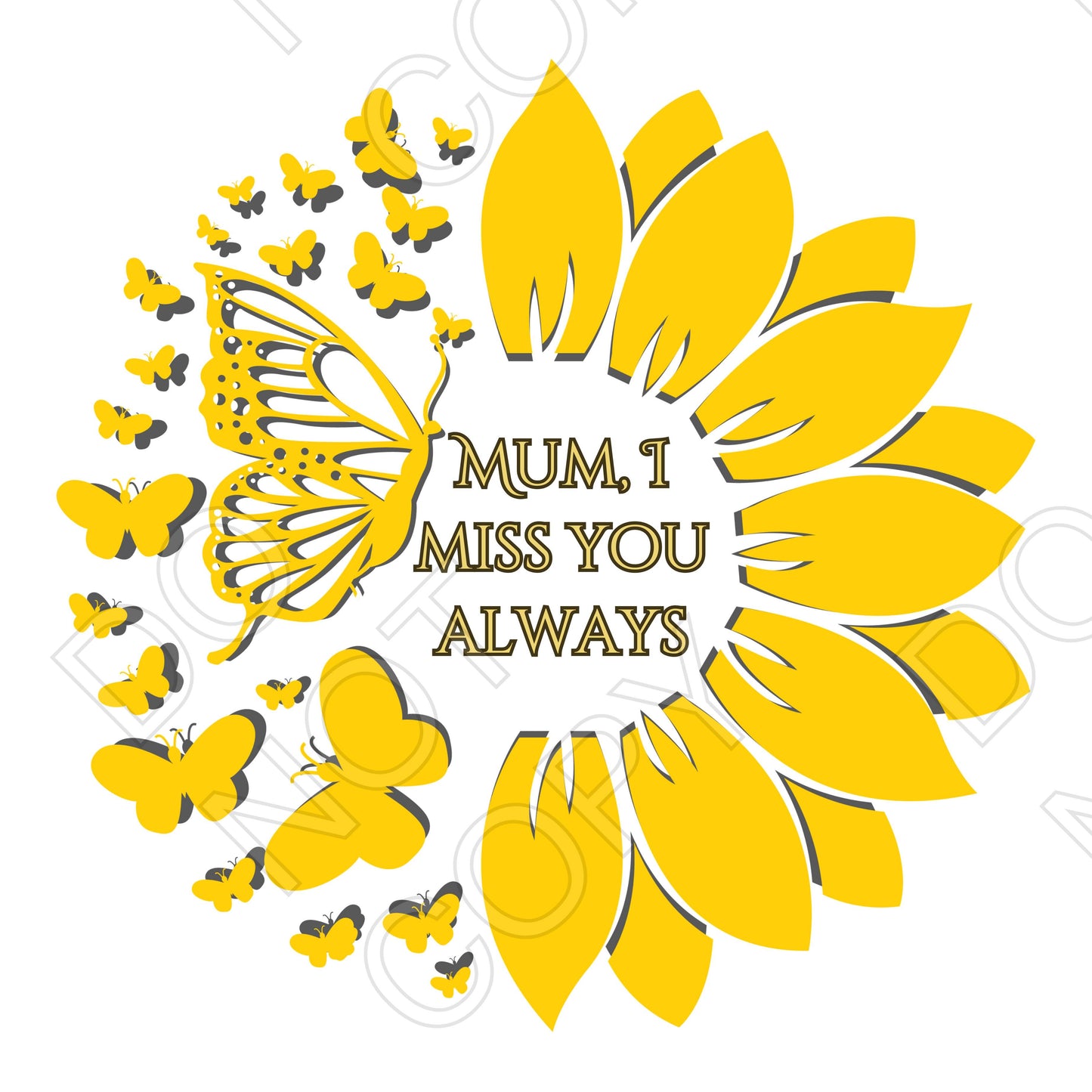 UV-DTF Transfer - Mum I Miss You Always