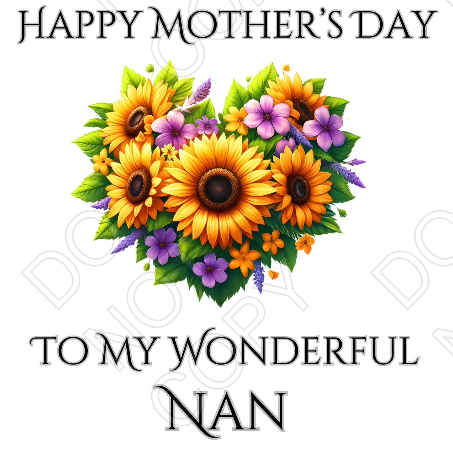 UV-DTF Transfer - Happy Mothers Day Sunflowers