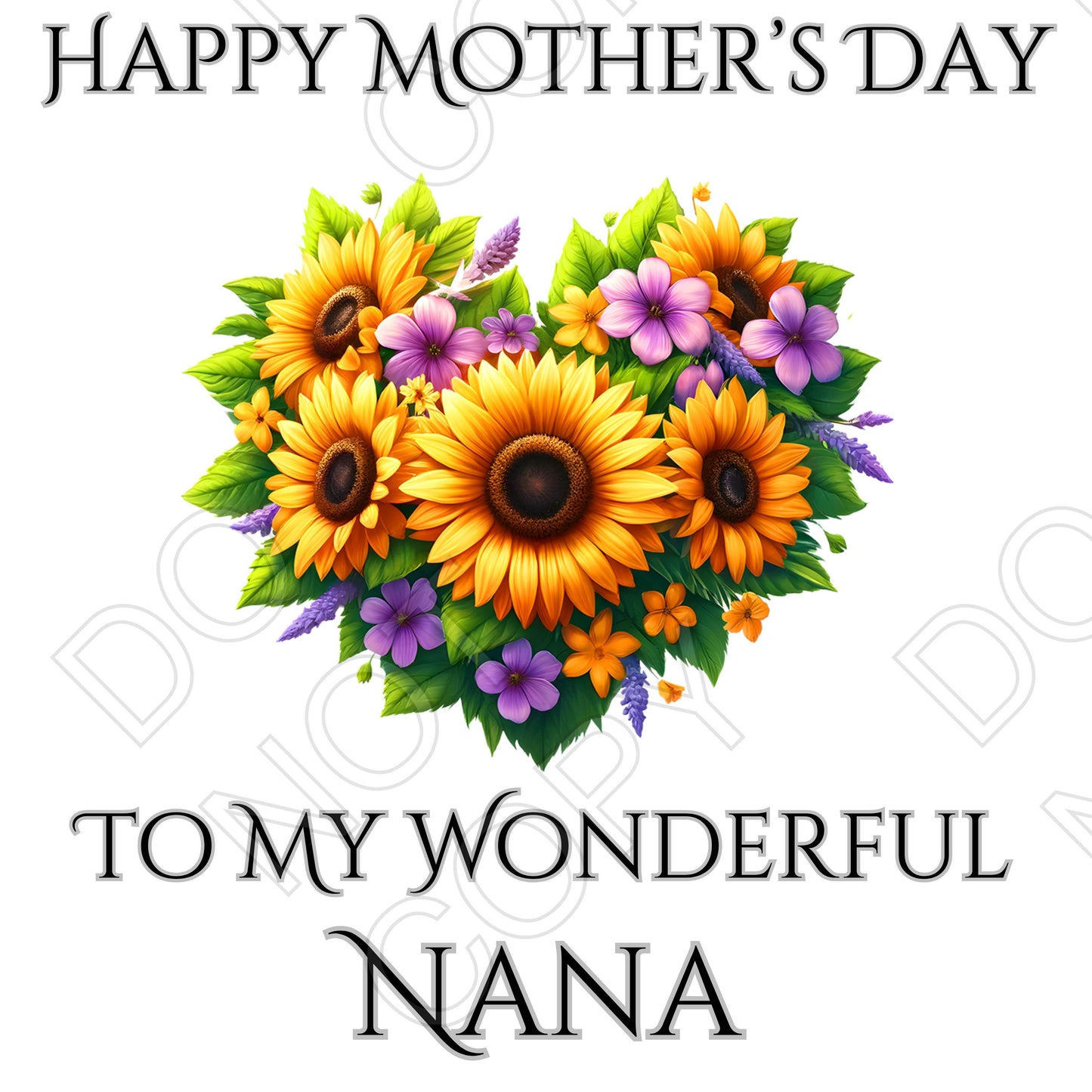 UV-DTF Transfer - Happy Mothers Day Sunflowers