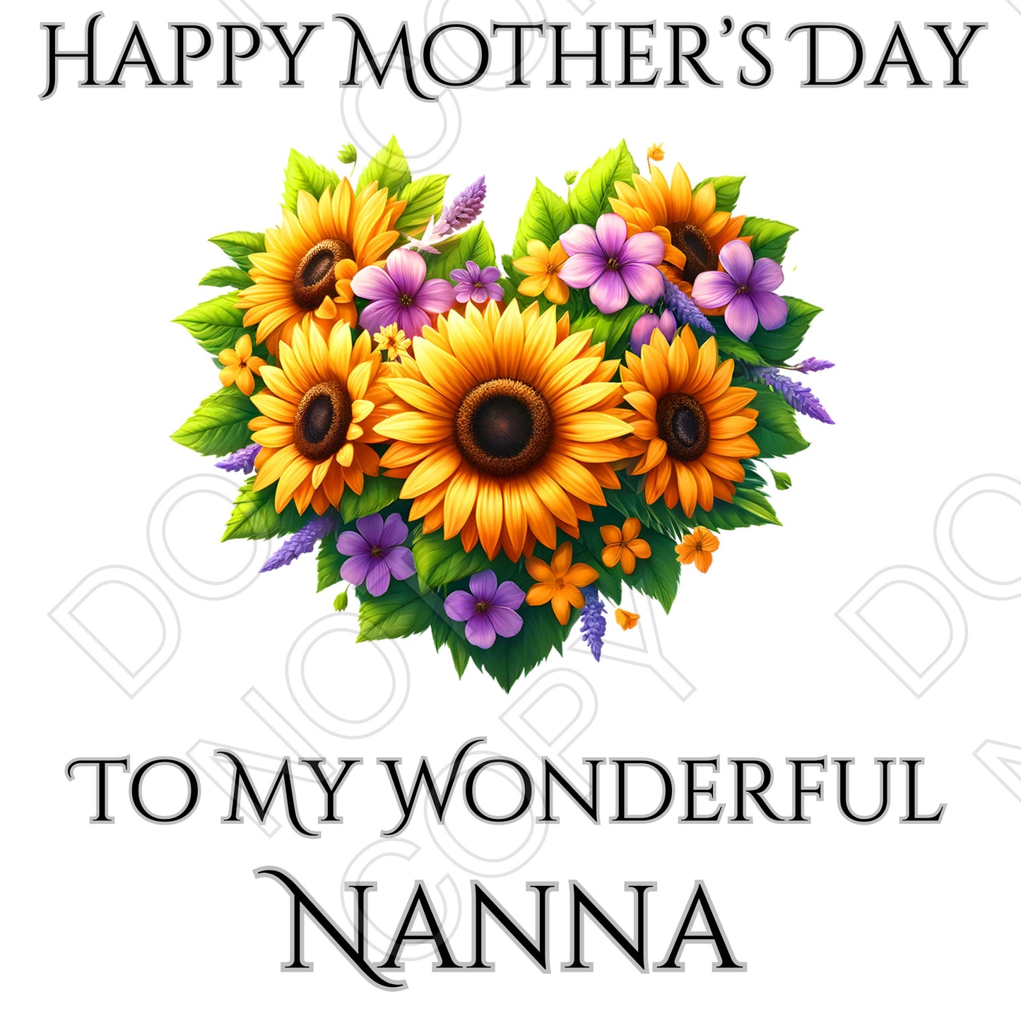 UV-DTF Transfer - Happy Mothers Day Sunflowers