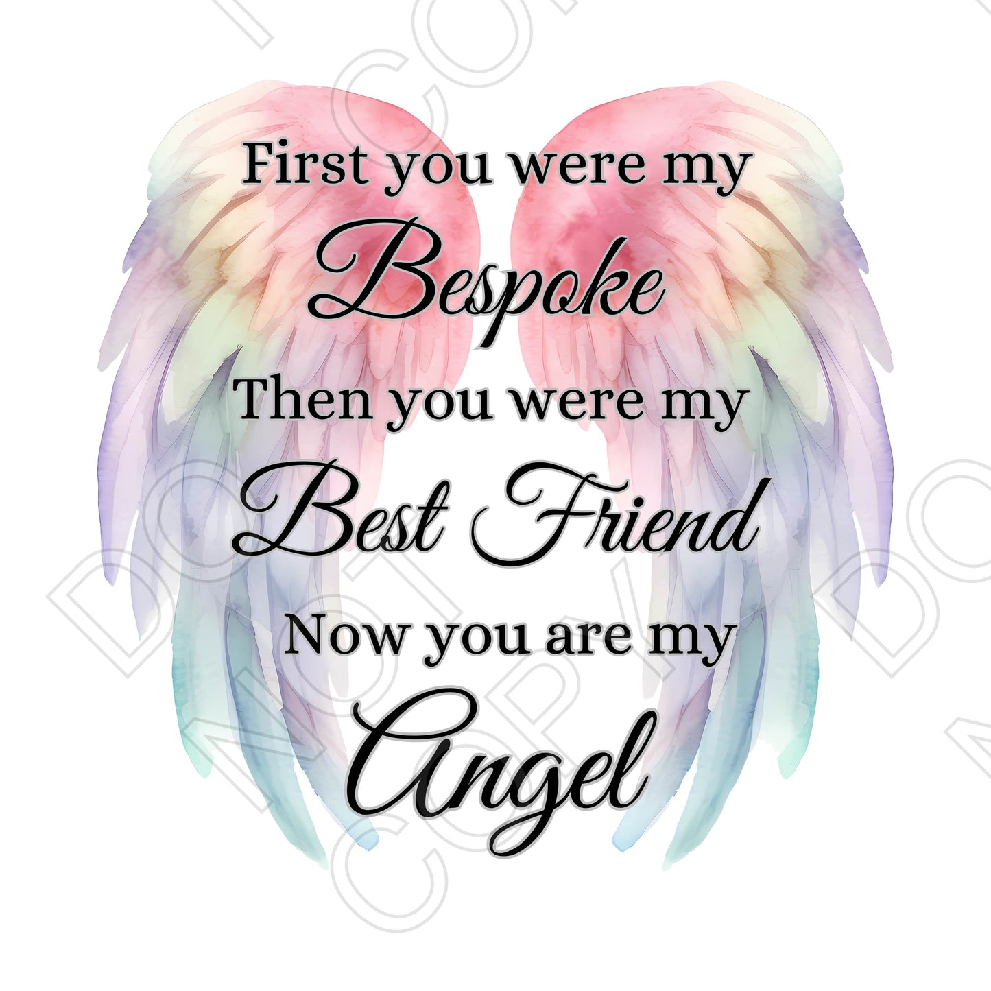 UV-DTF Transfer - My Best Friend My Angel (Bespoke)