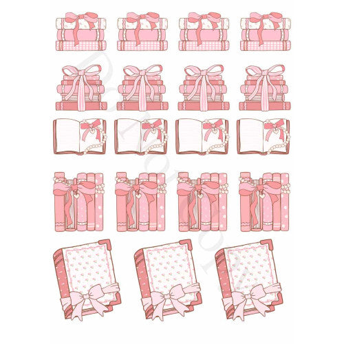 Style 66 - Pink Book Sheet of Mix and Match UV-DTF Designs