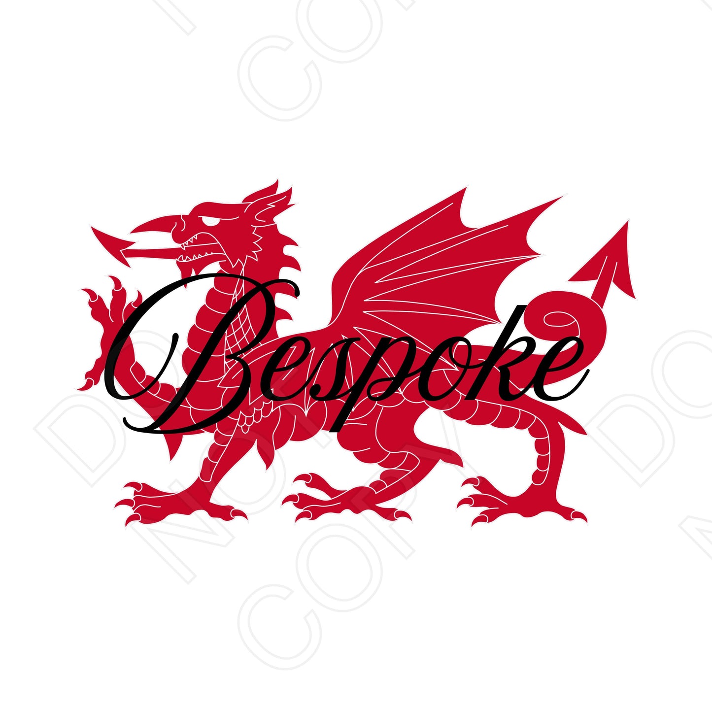UV-DTF Transfer - Family Welsh Dragon Design (Bespoke)
