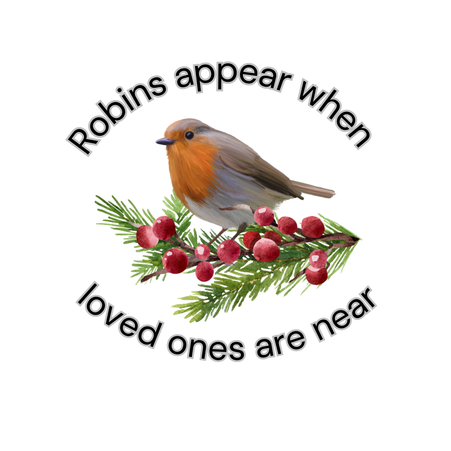UV-DTF Transfer - 4cm Robins are near design suitable for solar lights.