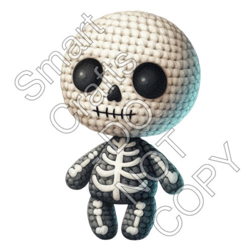 UV-DTF Transfer for Square Keyring - Halloween Crochet