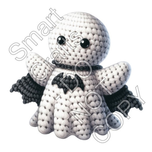 UV-DTF Transfer for Square Keyring - Halloween Crochet