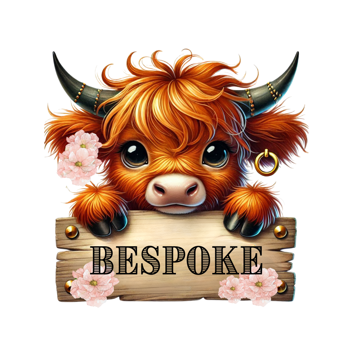 UV-DTF Transfer - Highland Cow Storage Jar Labels, Style 1 (Bespoke)