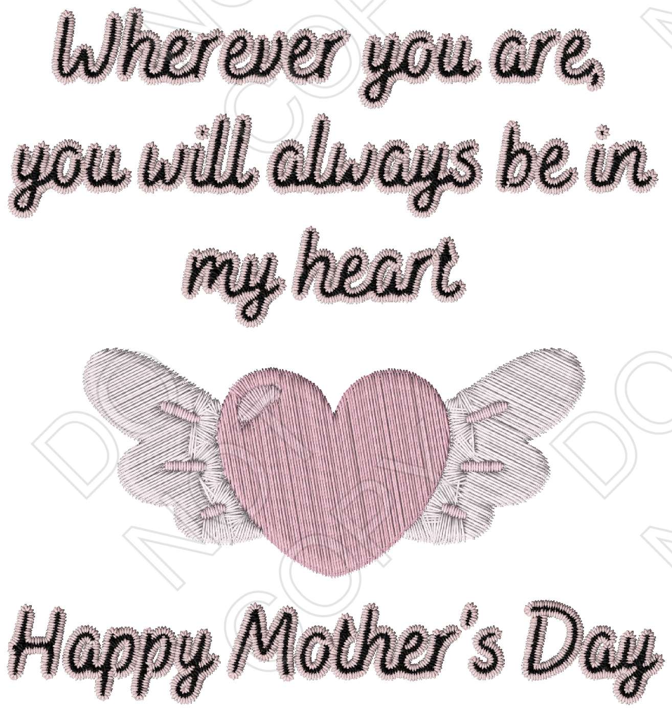 UV-DTF Transfer Suitable for 16oz Cold Cups - Embroidery Mothers Day In My Heart