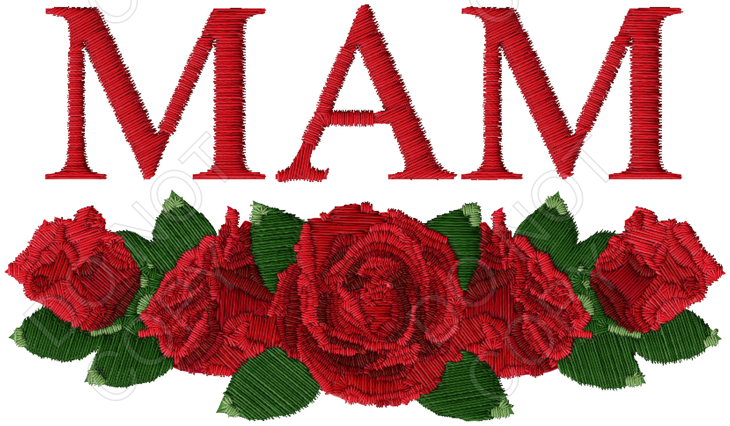 UV-DTF Transfer - Embroided Mothers Day Roses Names