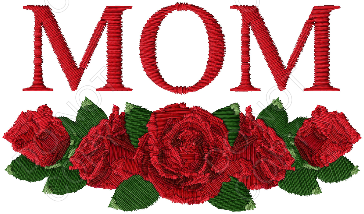 UV-DTF Transfer - Embroided Mothers Day Roses Names